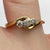 Diamond Trilogy Bypass Ring 18ct 18k Yellow Gold  - Size M