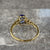 Iolite & Diamond Bypass Ring 18ct 18k Yellow Gold - Size N