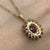 Ruby & Diamond Halo Pendant 9ct 9k Yellow Gold