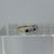 Sapphire & Diamond Half Eternity Ring 9ct 9K Yellow Gold - Size H 1/2