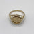 Authentic Chinese Panda Coin 5 Yuan Filigree Ring 10ct 10k Yellow Gold - Size L