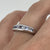 Blue Topaz & Diamond Ring 9ct 9k White Gold - Size L