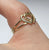 Double Intertwined Heart Rope Twist Split Shank Ring 9ct 9k Yellow Gold - Size H