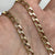 Square Curb Chain Necklace 4mm Wide 9ct 9k Yellow Gold - 19" Inches