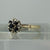 Sapphire & Diamond Cluster Ring 9ct 9k Yellow Gold - Size R