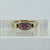 Ruby Diamond Accented Ring 9ct 9k Yellow Gold - Size N