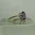 Amethyst Ornate Cocktail Oval Solitaire Ring 9ct 9k Yellow Gold  - Size P 1/2