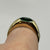 Lab Emerald Flush Set Gypsy Ring 9ct 9k Yellow Gold - Size O