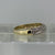 Domed Diamond Detail Two Tone Gold Stacking Band Ring 9ct Yellow Gold - Size N