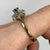 Diamond & Sapphire Daisy Flower Cluster Ring 9ct 9k Yellow Gold  - Size T