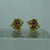 Pink Tourmaline Oval Cut Out Stud Earrings 18ct 18k Yellow Gold