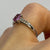 Pink Sapphire & Diamond Accent Ring 9ct 9k White Gold - Size L