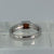 Square Garnet Bezel Set Solitaire Ring 9ct 9K White Gold - Size O