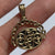 Black Onyx Victorian Style Filigree Swivel Fob Pendant 9ct 9k Yellow Gold