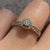 Diamond .25ct Halo Engagement Ring 9ct 9k White Gold - Size J