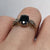 Sapphire Solitaire Diamond Illusion Accents Ring 9ct 9k Yellow Gold  - Size L