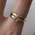 Champagne Fancy Diamond Two Tone Ring 9ct 9k Yellow Gold - Size O