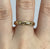 White Spinel Bezel Set Band Ring 18ct 18k Yellow Gold  - Size P