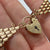 Heart Padlock Twist Gate Chain Bracelet 9ct 9k Yellow Gold - 7"