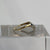 Diamond & Sapphire Wishbone Ring 9ct 9k Yellow Gold - Size O