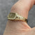 Diamond Signet Textured Shank Ring 9ct 9k Yellow Gold - Size G 1/2