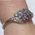 Tanzanite & Diamond Foliate Cluster Bypass Ring 9ct 9k Yellow Gold - Size Q