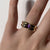 Amethyst Solitaire Flush Crossover Twist Ring 9ct 9k Yellow Gold - Size L 1/2