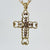 Decorative Pave Set CZ Cross Pendant 9ct 9k Yellow Gold