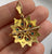 Antique Seed Pearl & Turquoise Daisy Floral Brooch Pendant 15ct 15k Yellow Gold