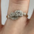 Diamond Trilogy Platinum Set Bypass Ring 18ct 18k Yellow Gold  - Size J 1/2