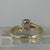 Amethyst & White Topaz Twist Ring 9ct 9k Yellow Gold - Size M 1/2