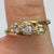 Diamond Trilogy Bypass Ring 9ct 9k Yellow Gold  - Size J