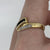 Sapphire & Diamond Channel Set Zig Zag Ring 9ct 9K Yellow Gold - Size L