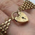 Heart Padlock Twist Gate Chain Bracelet 9ct 9k Yellow Gold - 7"