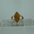 Amber Marquise Cabochon Knot Shank Ring 9ct 9k Yellow Gold - Size J