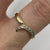 Diamond Fancy Wishbone Ring 9ct 9k Yellow Gold - Size O