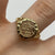 Authentic Chinese Panda Coin 5 Yuan Filigree Ring 10ct 10k Yellow Gold - Size L