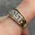 Diamond Greek Key Cut Out Ornate Band Ring 9ct 9k Yellow Gold - Size P