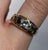 Garnet Diamond Amethyst Multi Gem Filigree Ring 9ct 9k Yellow Gold  - Size P