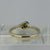 Diamond .10 Two Stone Bypass Twist Ring 9ct 9k Yellow Gold - Size Q