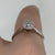 Diamond Illusion Solitaire Ring 9ct 9K White Gold - Size Q