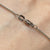 Diamond Circle Dark Grey Pearl Drop Wheat Chain Necklace 18ct 18k White Gold 18"