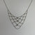 Diamond Mesh Net Ball Chain Necklace  9ct 9k White Gold Necklace 16" Inches