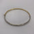 Two Tone Gold Hinged Bangle Bracelet With CZ 9ct 9k Yellow White Gold