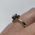 Diamond Solitaire Twist Bypass .15ct Ring 9ct 9k Yellow Gold  - Size L