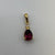 Rhodolite & Diamond Drop Pendant 18ct 18k Yellow Gold