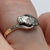 Diamond Platinum Twist Style Ring 9ct 9k Yellow Gold  - Size M