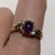 Amethyst Cabochon with Diamond Accents Ring 9ct 9k Yellow Gold - Size P