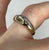 Diamond Flush Set Two Tone Wave Ring 9ct 9k Yellow Gold  - Size K 1/2