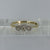 Old Cut Light Yellow Diamond Trilogy Ring 18ct 18k Yellow Gold - Size P